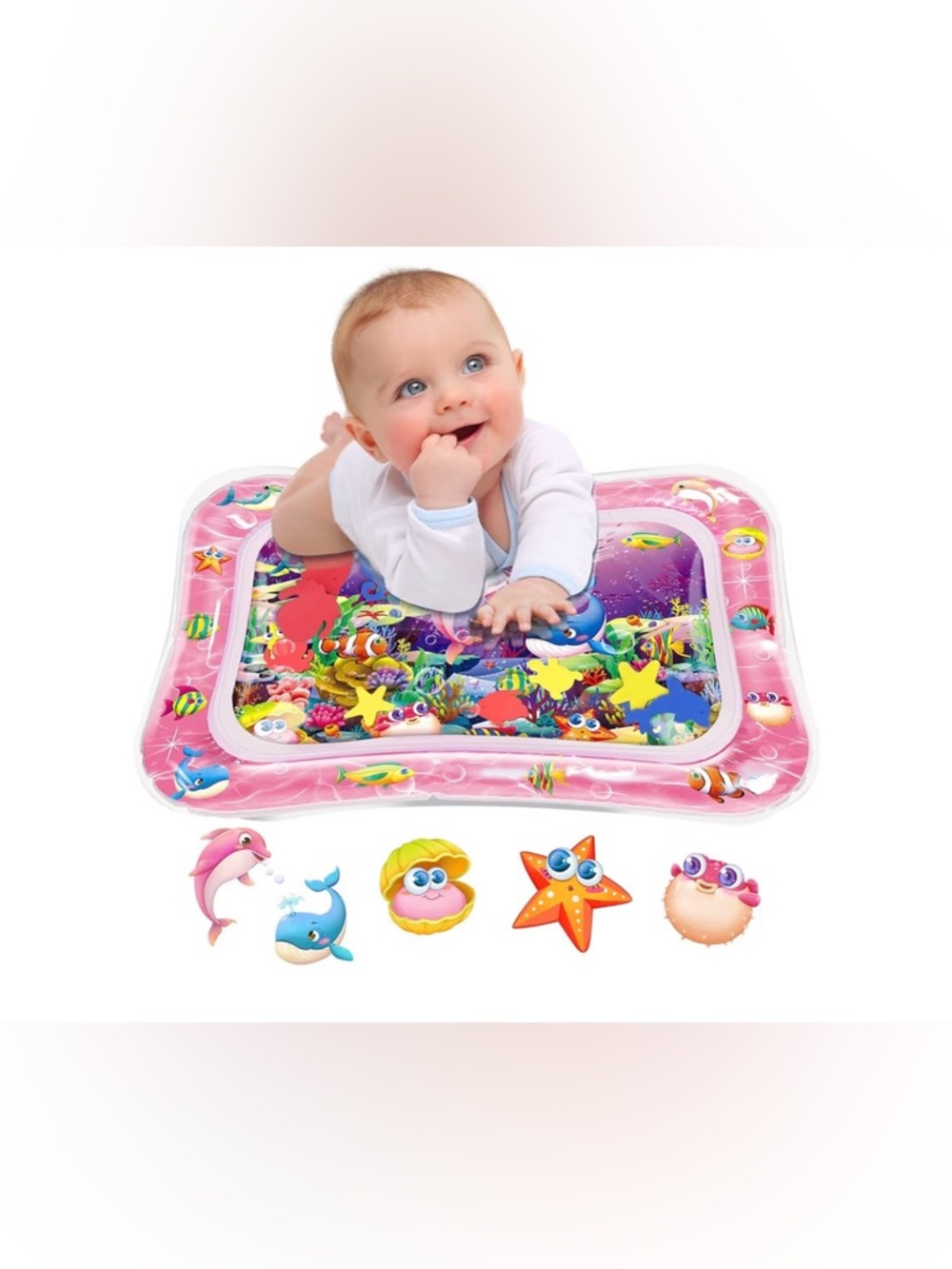 Baby Water Play Mat for Tummy Time - Pink